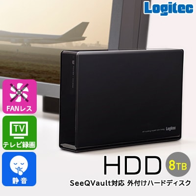 ロジテック ハードディスク(HDD) 8TB SeeQVault対応 TV録画用 155-01