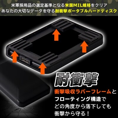 【066-01】ロジテック ハードディスク 2TB 耐衝撃ポータブル/LHD-PBL020U3BK