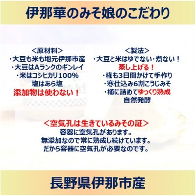 伊那華のみそ娘　みそ　3kg箱