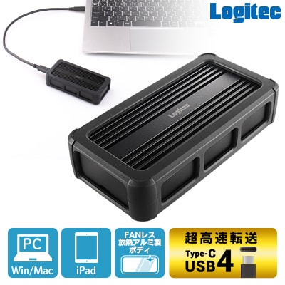 ロジテック USB 4 M.2 NVMe SSD ケース LHR-LPNVWU4CD 044-06
