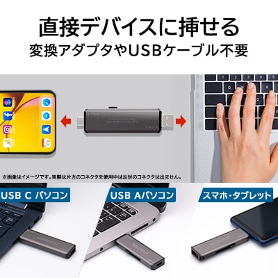 ロジテック USB-A/C対応 外付けSSD 500GB LMD-SPCH050UAC 031-07