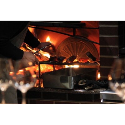 食事券2人前　食堂野山　山菜・きのこ・ジビエ薪焼コース