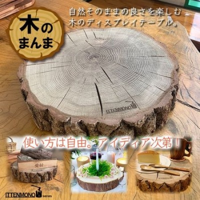 木のまんま　高さ5センチ×直径20-30センチ 重量約2kg　丸太の輪切り