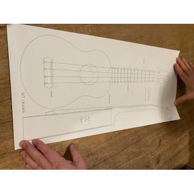 限定品　ウクレレ　ウチダギターの内田監修　職人が作った　Ina Jarrah Ukulele