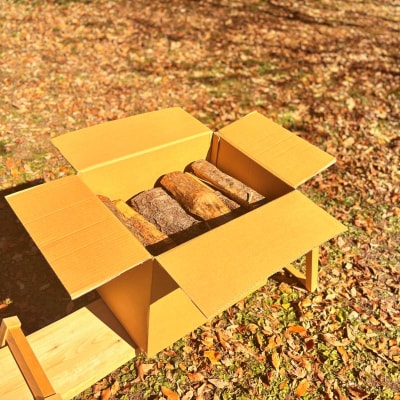 信州産　広葉樹の薪　約100キロ(20キロ×5箱)　薪長35センチ