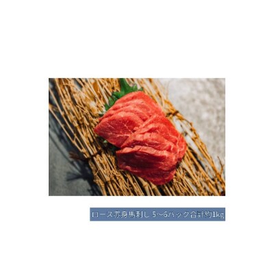 馬刺し ロース 赤身 1kg(5～6パック) 冷凍 伊那 信州【029-07】