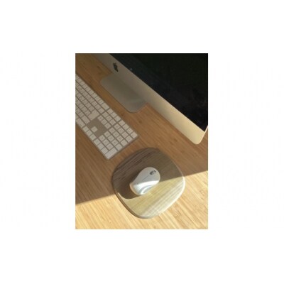 デスクに森を。木製　木のマウスパッド(ホオノキ・朴の木)スクエア型