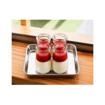 信州伊那谷いちごみるくの贅沢プリン　4個入