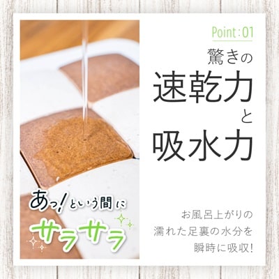 吸水&速乾!洗える 珪藻土タイルバスマット クリア(ミニ / Sサイズ)