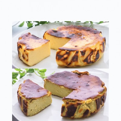 茨木市発!なめらかバスクチーズケーキ　ホール　プレーン　ピスタチオ　(4号サイズ)