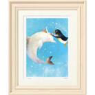 イラスト作家「菜生」アートフレーム〈海の花かんむり〉ペンギン