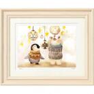 イラスト作家「菜生」アートフレーム〈きらきらクリスマス〉ぺん&くま