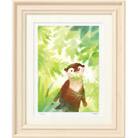 イラスト作家「菜生」アートフレーム〈こもれびのカワウソ〉カワウソ