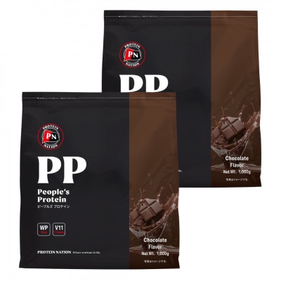 Protein Nationピープルズプロテイン　チョコレート風味　2kg(1kg×2袋セット)