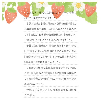 艶星(イチゴ)約700g～約800g「甘味、酸味、風味、旨味」四つ星級に美味!採れたてをお届けします