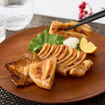 【直火焼き魚】肉厚するめいか照焼 4杯入 加熱済