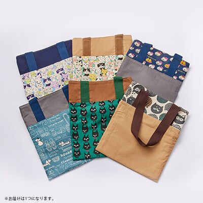 保護猫へのご支援のためのお礼品【保護猫ルームえびす】手作りトートバッグとポストカードセット