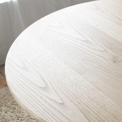 くりの丸いダイニング1本足タイプ(直径70cm・国産栗材・ウレタン)ダイニングテーブル