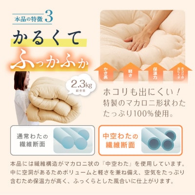 防ダニ抗菌 掛け布団 シングルロング (オリーブグレー色) 東洋紡フィルハーモニー使用