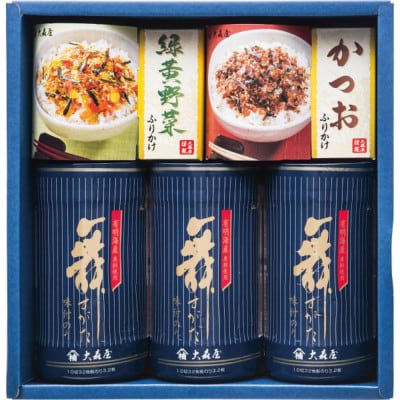 大森屋 舞すがたバラエティ詰合せ(味付のり3個・緑黄野菜・かつおふりかけ 各25g)(柳川市)