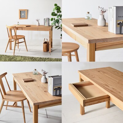 【林業に貢献する家具】レスキューデスク(引出し付き) 120(柳川市)