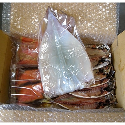伊豆直送金目鯛味噌漬3切、煮付2切、干物あじ3尾エボ鯛2尾イカ一夜干1尾詰め合わせ(A2)