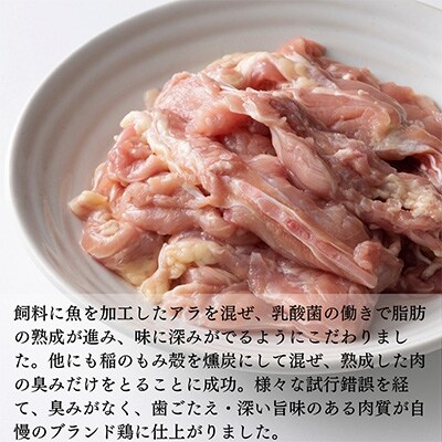 2022年10月発送開始『定期便』宮崎県産ブランド鶏「夢創鶏」若鶏小肉(せせり)200g×8 全6回