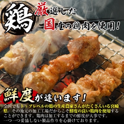 【訳あり・簡易包装】焼き鳥5種食べ比べセット(合計50本・5種各10本)