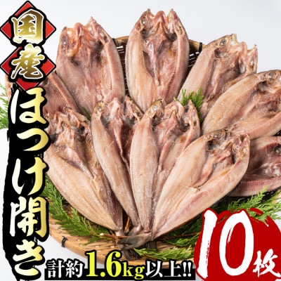 国産ほっけ開き10枚セット(合計1.6kg以上)