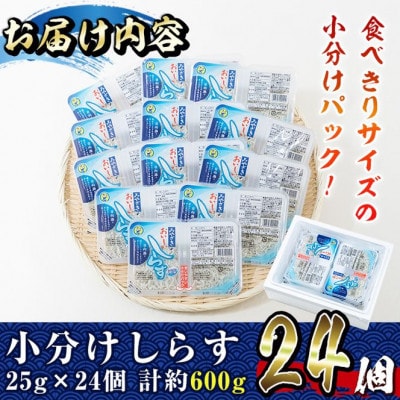 小分けしらすツインパック12個セット(25g×2パック×12個・計約600g)