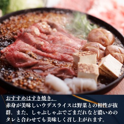 宮崎牛ウデ肉スライス(計800g・400g×2パック)(門川町)