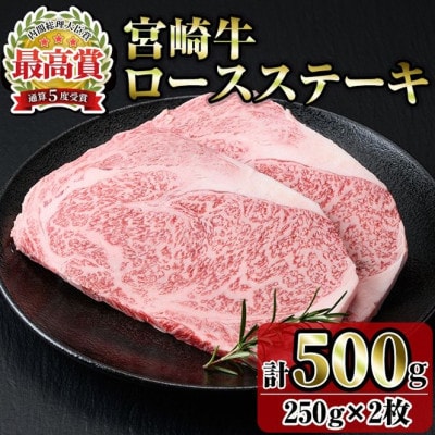 宮崎牛ロースステーキ(500g)(門川町)