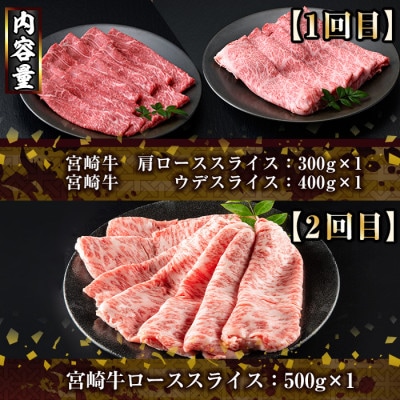 【毎月定期便】宮崎牛6ヶ月定期便(Aセット)(門川町)全6回