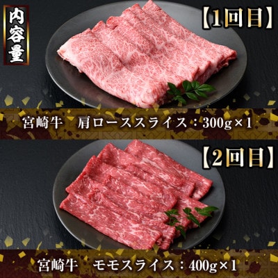 【毎月定期便】宮崎牛6ヶ月定期便(Bセット)(門川町)全6回