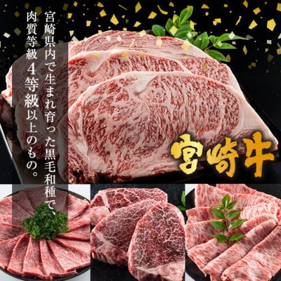 【毎月定期便】宮崎牛焼肉・すき焼き食べ比べ(門川町)全6回