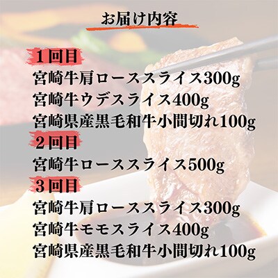 2022年11月発送開始『定期便』宮崎牛6ヶ月定期便(Aセット)全6回