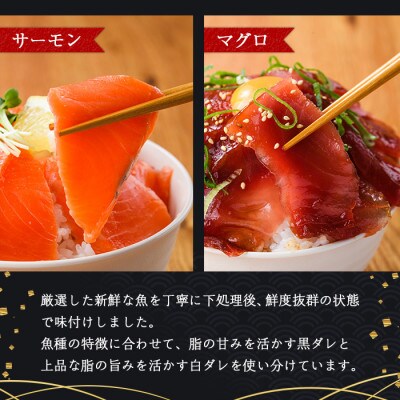 【毎月定期便】海鮮 お魚漬け丼食べ比べセット(門川町)全5回