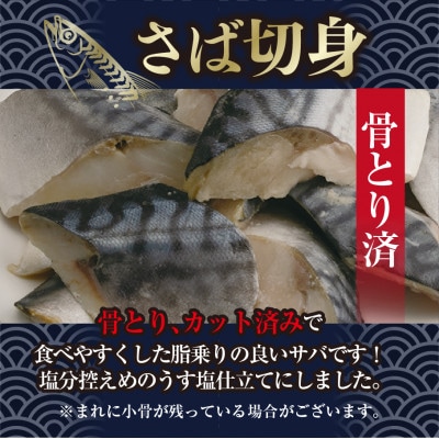 【訳あり】骨取りさば切身(10切×8袋)