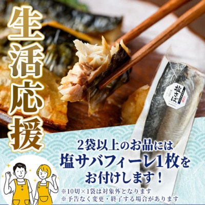 国産 骨取り 塩さば切身(10切×3袋)