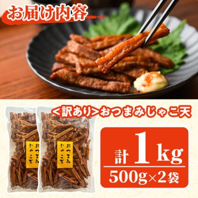 【訳あり】おつまみじゃこ天(500g×2袋)