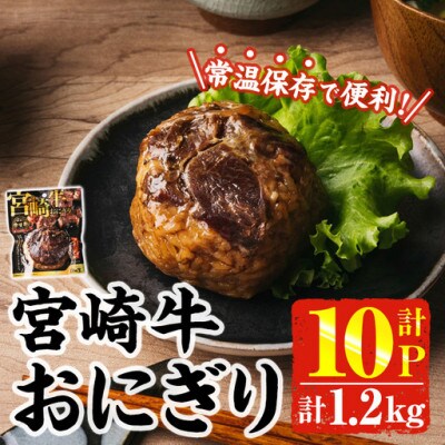 宮崎牛おにぎり(計1.2kg・120g×10P)(門川町)