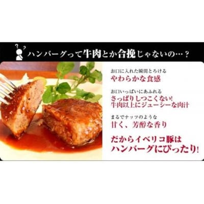 イベリコ豚100% 手作りハンバーグ 110g×4個(冷凍)