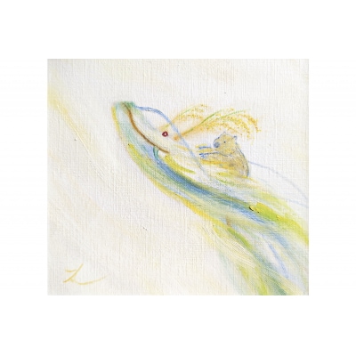 ウォンバット絵画 『どの日も一粒万倍』【ジクレー版画】額付き