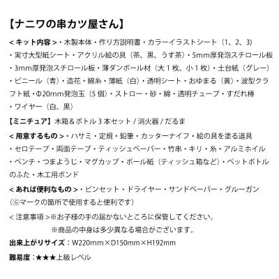 ビリー ナニワの粉もん屋キット ナニワの串カツ屋 ドールハウスキット