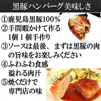 スエヒロ家 鹿児島黒豚100%手作りハンバーグ 110g×3個(冷凍)