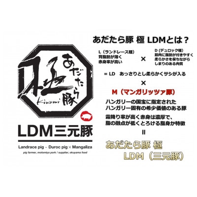 福島県産 あだたら豚 極 LDM 三元豚 切り落としセット ウデ300g&モモ300g