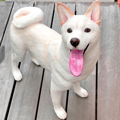 東日本大震災からの動物愛護活動 犬猫と人との共生を願うリアルサイズモニュメント(体高40cm犬 猫)