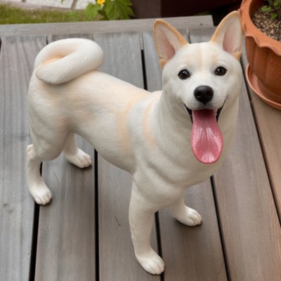 東日本大震災からの動物愛護活動 犬猫と人との共生を願うリアルサイズモニュメント(体高40cm犬猫)