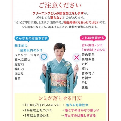 《着物クリーニングチケット》着物 1点クリーニング 本田京染点　kimono5298 郡山市 東北
