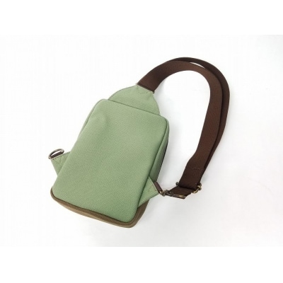 【いちひこ帆布】 ボディバッグ/グリーン